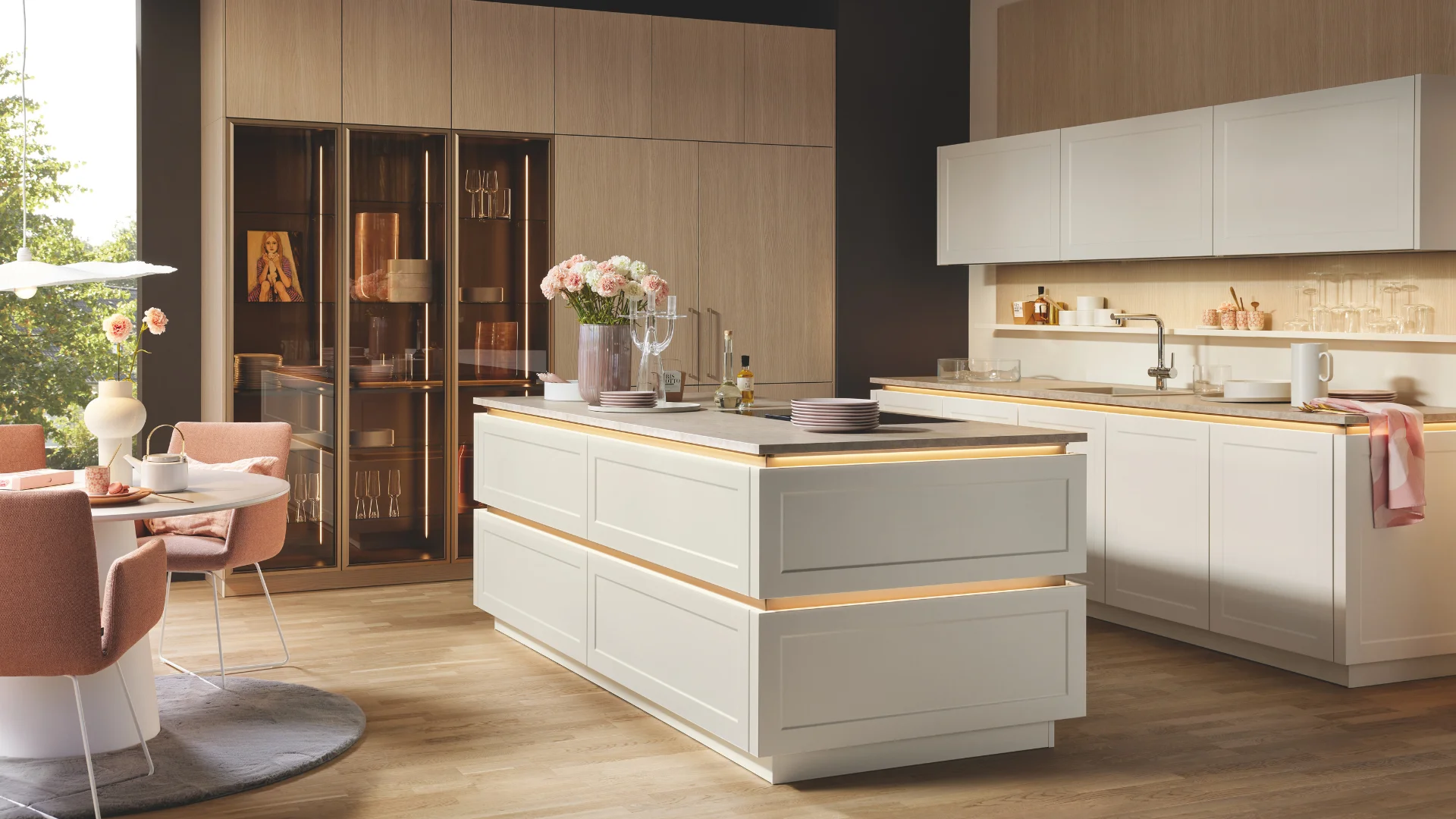 Modern landelijke eilandkeuken